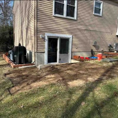 Beforeconcretepadandblockcaps